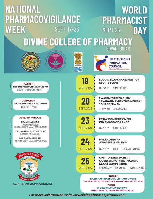 NATIONAL PHARMACOVIGILANCE WEEK: NATIONAL PHARMACIST DAY